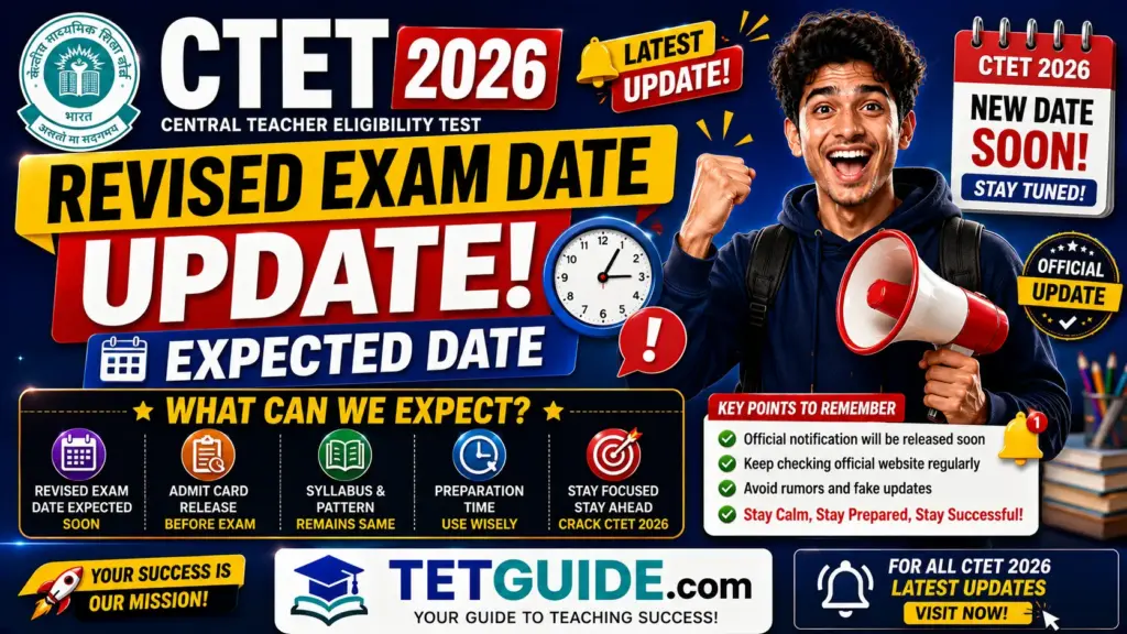 CTET 2026 Revised Exam Date