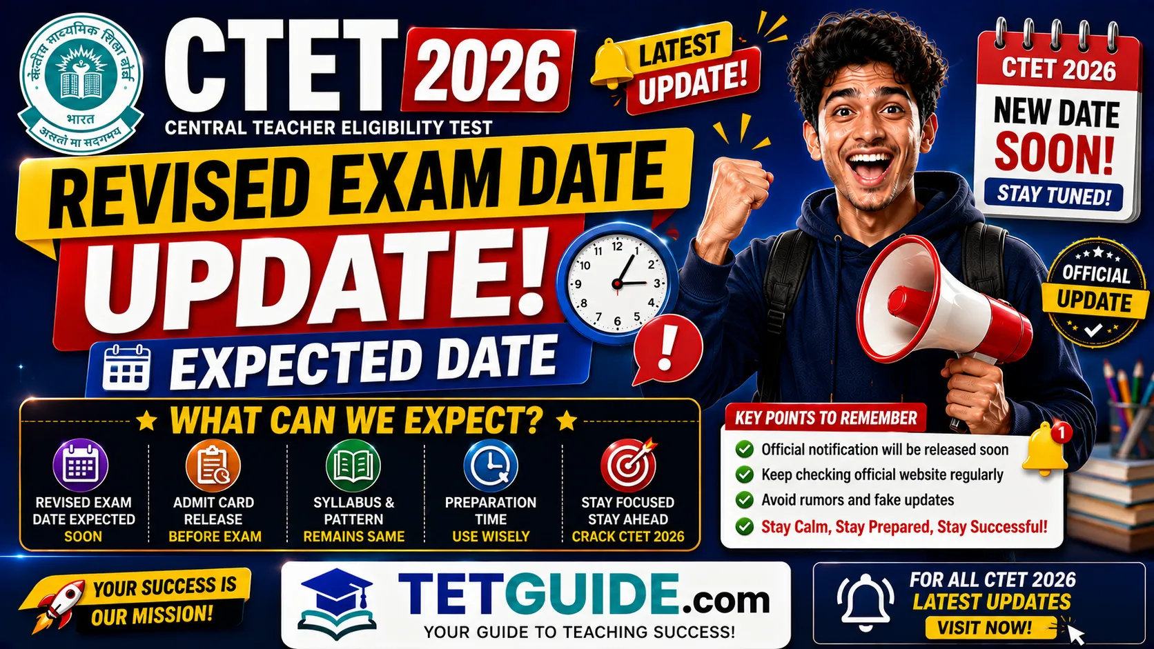 CTET 2026 Revised Exam Date