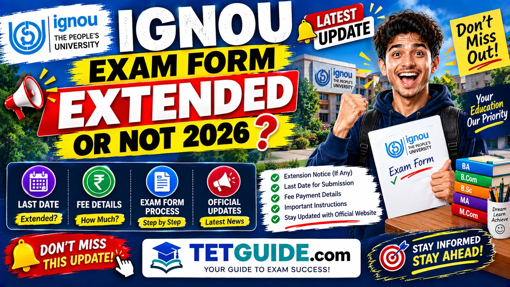 IGNOU Exam Form Extended or Not 2026